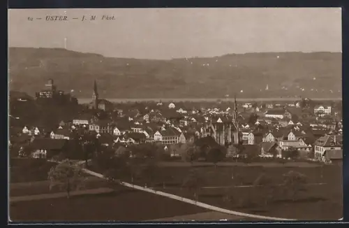 AK Uster, Teilansicht mit Kirche