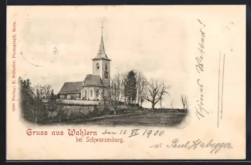AK Wahlern bei Schwarzenburg, Blick zur Kirche