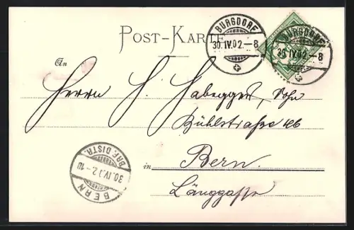 AK Burgdorf, Ortspartie mit Kirche