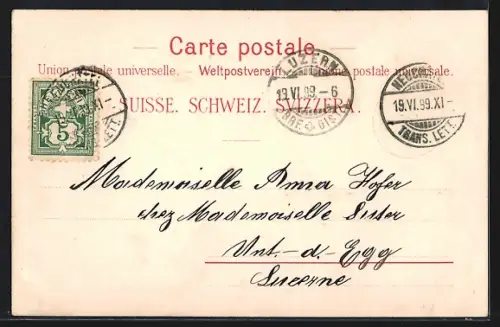 Lithographie Geneve, Panorama & Reklame Chocolat Suchard