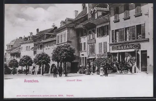 AK Avenches, Bazar, Grand`Rue
