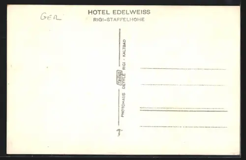 AK Rigi-Staffelhöhe, Jugendherberge mit Garten