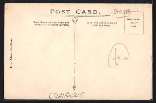 AK Cranborne, West Front of Carnborne Manor