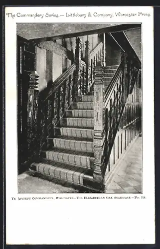 AK Worcester, Ye Antient Commandery, The Elizabethan Oak Staircase