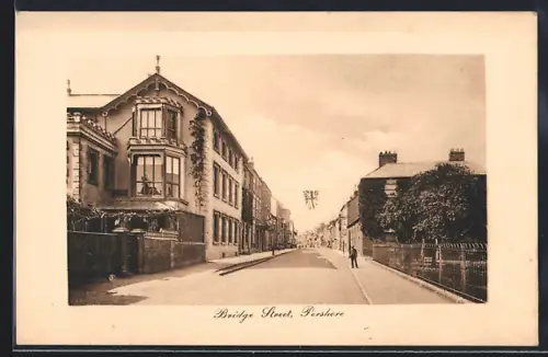 AK Pershore, Bridge street with Union Jack