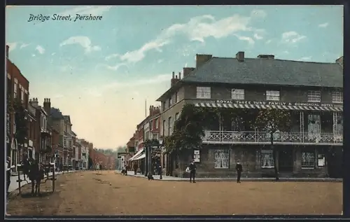 AK Pershore, Bridge Street, Royal Three Tuns Family & Commercial Hotel