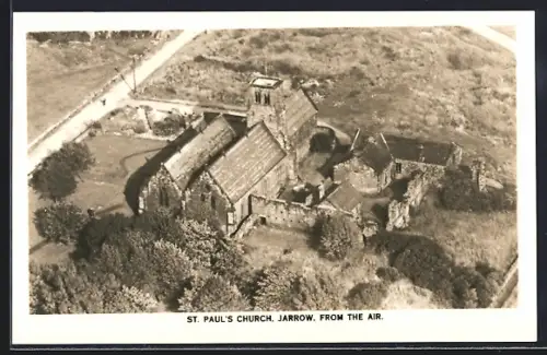 AK Jarrow, St. Paul`s Church from the air