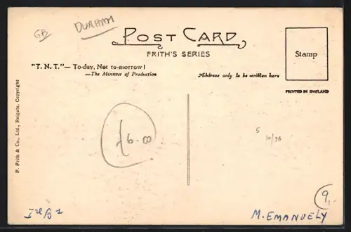 AK Barnard Castle, Market scene, Penny Bank