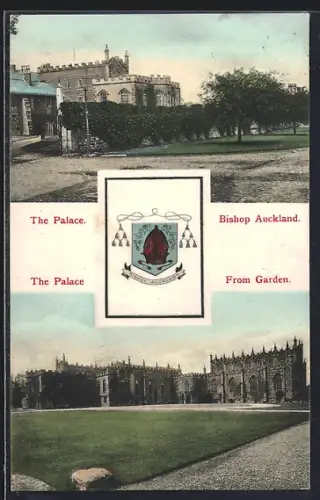 AK Bishop Auckland, The Palace and view of the palace from garden