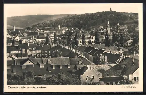 AK Arnstadt in Th., Ortsansicht mit Kaiserturm