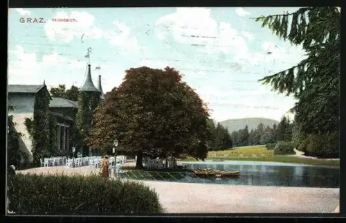 AK Graz, Hilmteich mit Cafe