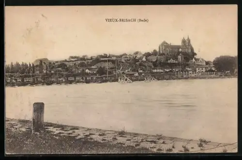AK Vieux-Brisach, vue d`ensemble depuis la rive