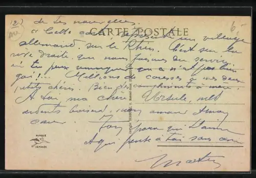 AK Vieux-Brisach, vue d`ensemble depuis la rive