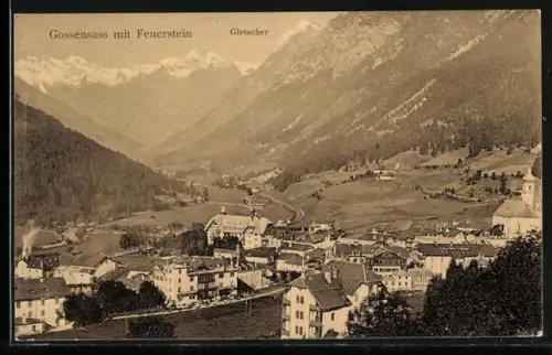 AK Gossensass, Ortsansicht mit Feuerstein-Gletscher