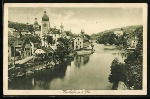 AK Waidhofen /Ybbs, Ortskern am Fluss