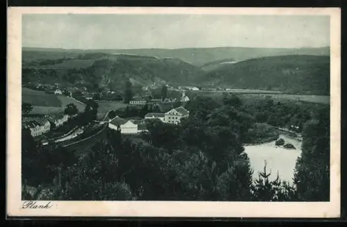 AK Plank, Ortsansicht aus der Vogelschau