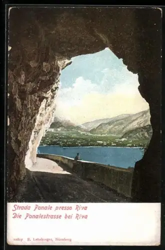 AK Ponalestrasse, Tunnel mit Blick aufs Wasser
