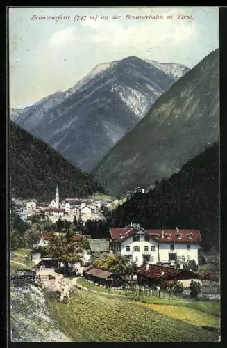 AK Franzensfeste, Ortsansicht aus der Vogelschau