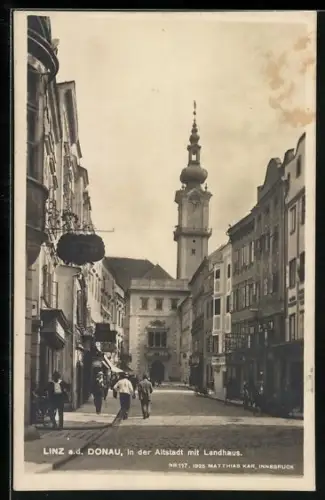 AK Linz, In der Altstadt mit Landhaus