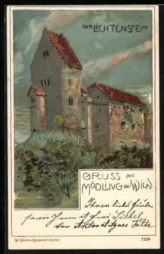 Künstler-AK Mödling bei Wien, Der Lichtenstein