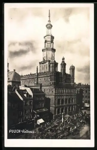 AK Posen, Strasse am Rathaus