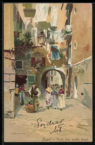 Lithographie Napoli, Vicolo della veccha Napoli