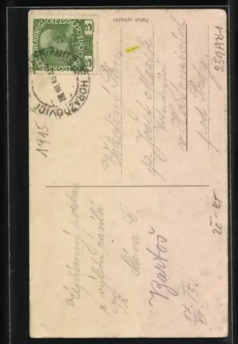 AK Horazdovice, Marktplatz mit Handlung Zlateho Jelena