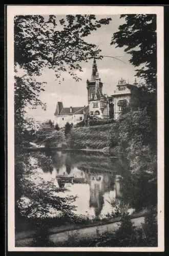 AK Pruhonitz, Teichpartie am Schloss
