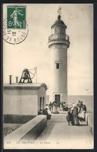 AK Treport, Le Phare, Leuchtturm & Glockenhaus