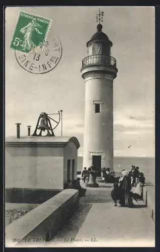 AK Treport, Le Phare, Leuchtturm & Glockenhaus