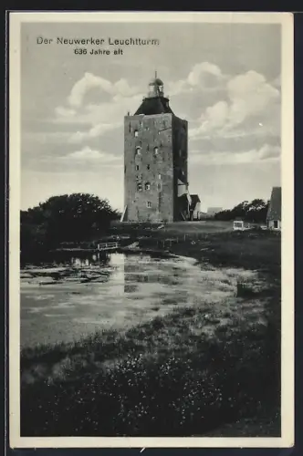 AK Neuwerk, Leuchtturm mit Uferpartie
