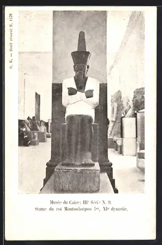 AK Musée du Caire, Statue du roi Montouhotpou Ier, XIe dynastie