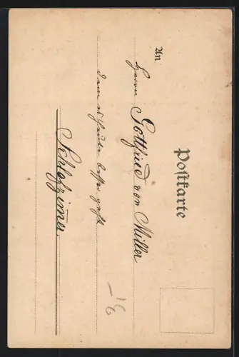 Lithographie München, Frauenkirche und Stadtansicht