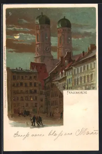 Lithographie München, Frauenkirche