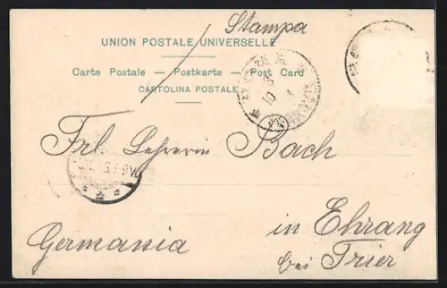 Mondschein-Lithographie Roma, Colosseo, esterno