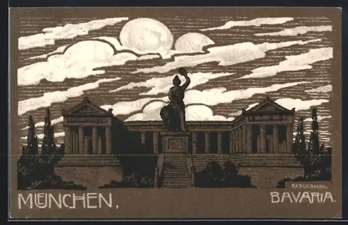 AK München, Bavaria und Ruhmeshalle