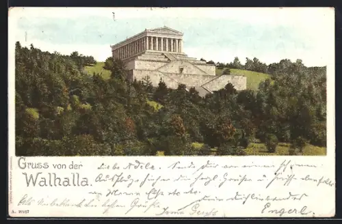 AK Walhalla, Gebäudeansicht mit Umgebung