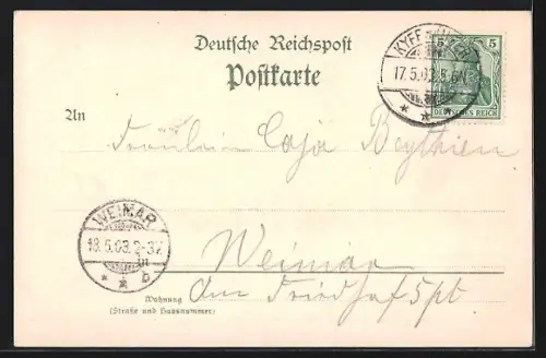 Künstler-AK Kyffhäuser, Kaiser-Wilhelm-Denkmal auf dem Kyffhäuser