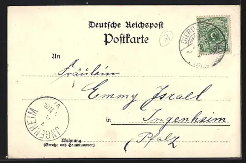 Lithographie Coblenz, Provinzial Denkmal Kaiser Wilhelm I., Ansicht vom Wasser