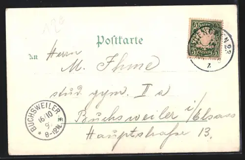 Lithographie München, Panorama, Totalansicht Frauenkirche