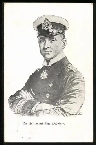 AK Kapitänleutnant Otto Weddigen in Uniform