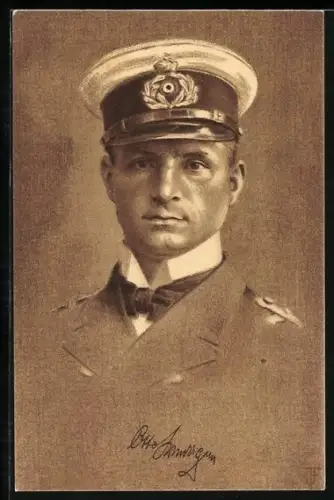 Künstler-AK Kapitänleutnant Otto Weddigen, Portrait des Kommandanten von U 9