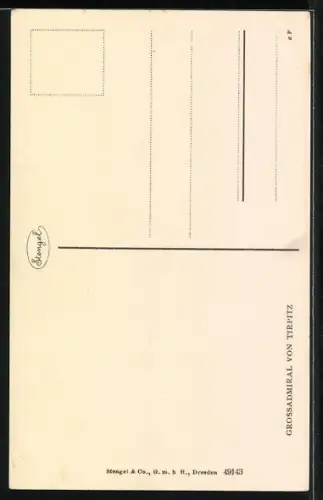 AK Porträt des Grossadmiral von Tirpitz