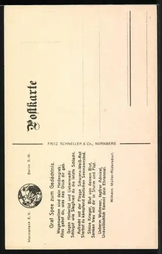 Künstler-AK Portrait Vizeadmiral Maximilian Graf von Spee