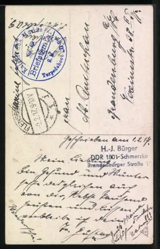 AK Matrose nimmt Abschied von seiner Liebsten