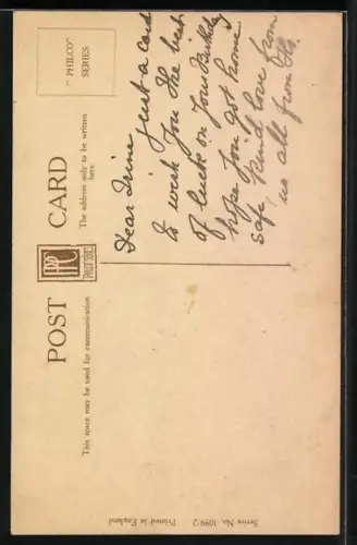 AK Matrose von Kriegsschiff HMS Albion mit seiner Liebsten