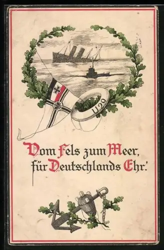 AK Vom Fels zum Meer..., U-Boot U 29