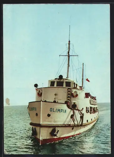 AK Passagierschiff Olimpia in Fahrt