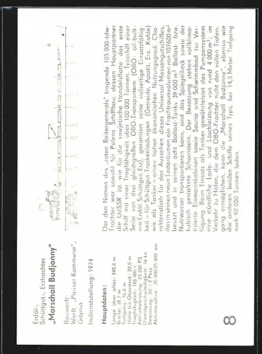 AK Erdöl-, Schüttgut-, Erzfrachter Marschall Budjonny, Handelsschiff