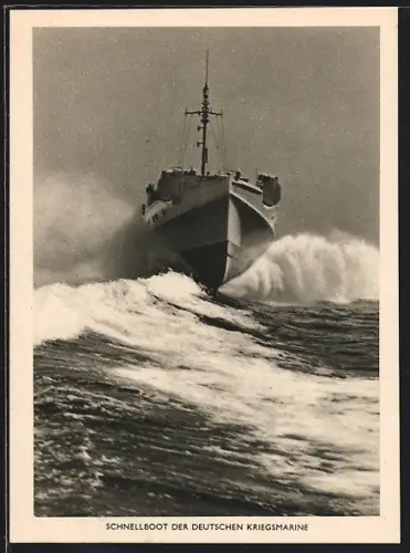 AK Kriegsmarine, Schnellboot in voller Fahrt